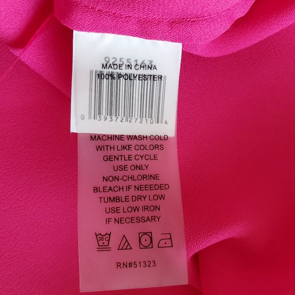 Vince Camuto Plus Size 2X Pink Black LS Top NWT - Picture 8 of 14